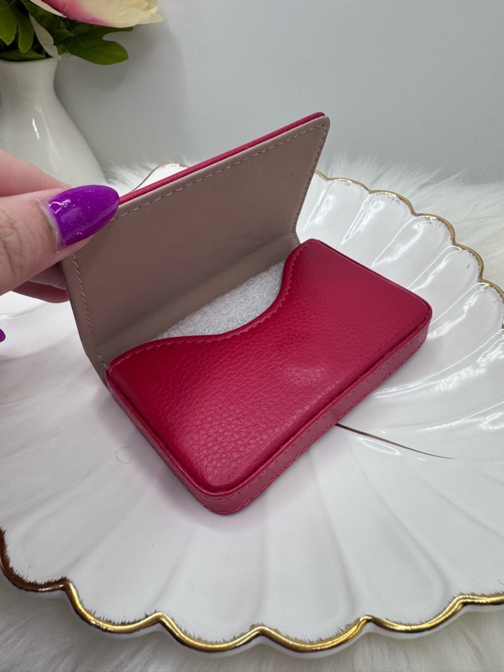 Mini Wallet Red Card Wallet - Picture 2 of 5